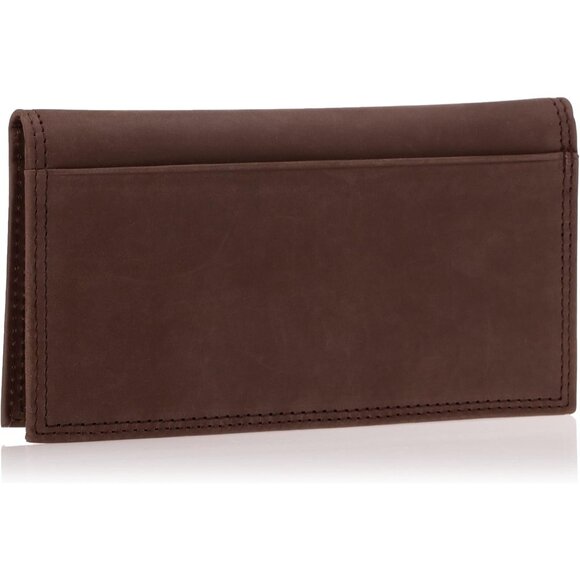 ✨Men's Brown Timberland Pro Smooth Leather Long Bifold Rodeo Slim fold Wallet - Picture 2 of 4